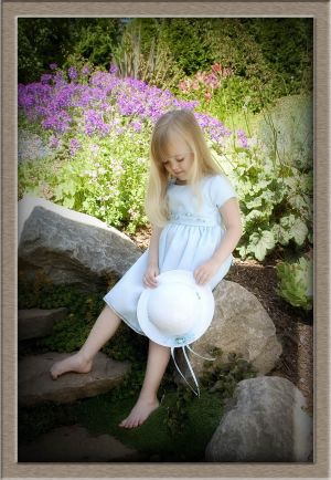 Little Girl with Wild Flowers Portrait Shot in West Linn, Oregon